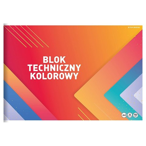 Blok techniczny Basic A4 kolorowy 160g 10k Top 2000 (400204141) Top 2000