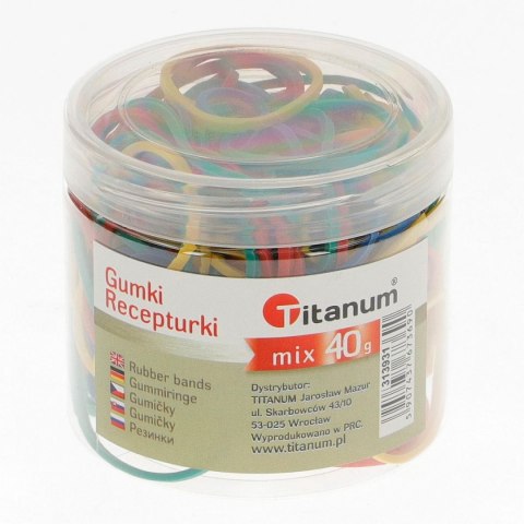 Gumki recepturki mix 40g śr. (mix)mm Titanum Titanum