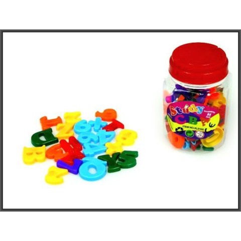 Klocki magnetyczne Literki cyferki magnetyczne 54szt.3cm Hipo (H10296) Hipo