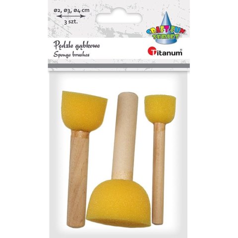Pędzel Craft-Fun Series gąbka do malowania zestaw 3 szt. Titanum (hsm001) Titanum