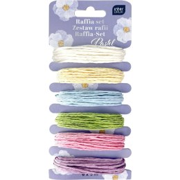 Rafia pastel 6 KOL mix 5m Interdruk Interdruk