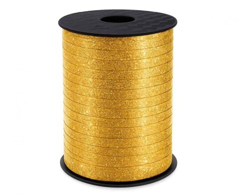 Wstążka brokatowa 5x458 [mm x m] złoty Godan (GT-5MP22) Godan