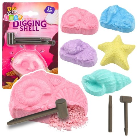 Zestaw kreatywny dla dzieci Morski Zestaw Archeologiczny Morskie Skamieniałości Muszle Narzędzia Lean (29211) Lean