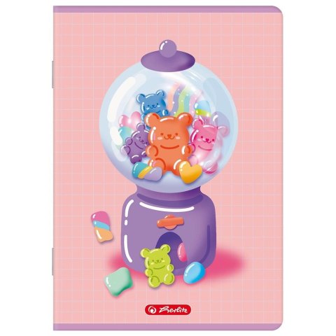 Zeszyt A5 Jelly 16k. 70g linia podwójna kolorowa Herlitz (400206373) Herlitz