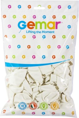 Balon gumowy biały pastelowy 100 szt biały 10cal Godan (g90/01) Godan