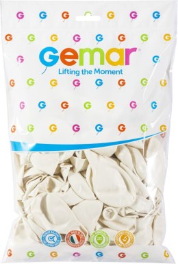 Balon gumowy perłowy biały metalizowany 100 szt biały perłowy 260mm 10cal Godan (gm90/29) Godan