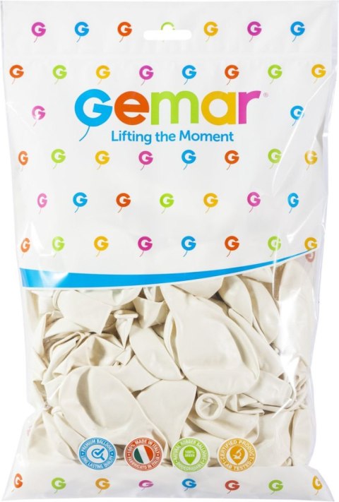 Balon gumowy perłowy biały metalizowany 100 szt biały perłowy 260mm 10cal Godan (gm90/29) Godan