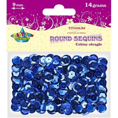 Cekiny Craft-Fun Series okrągłe granatowe 14g Titanum (CM9BL) Titanum
