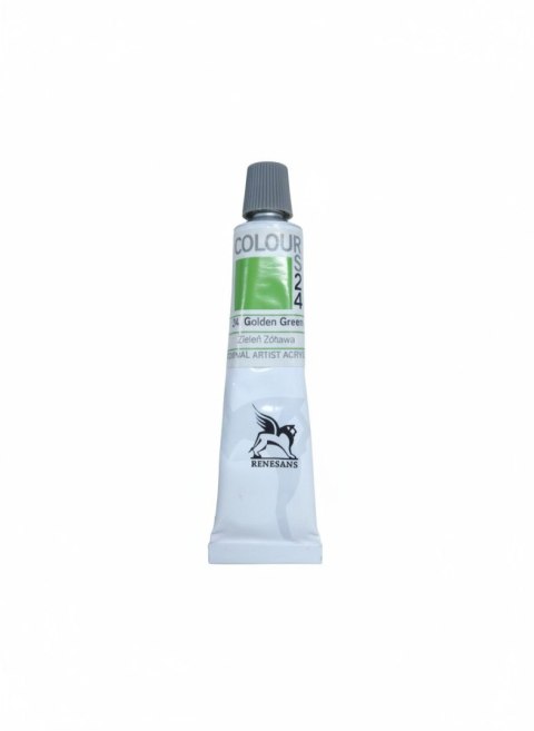 Farba akrylowa kolor: zieleń żółtawa 20ml Renesans (24) Renesans