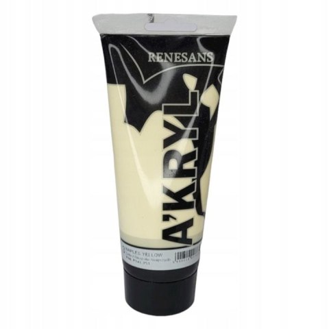 Farba akrylowa kolor: żółty neapolitański 200ml Renesans (03) Renesans