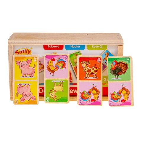 Gra logiczna domino drewniane Smily Play (SPW83591) Smily Play