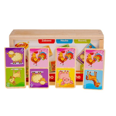 Gra logiczna domino drewniane Smily Play (SPW83591) Smily Play