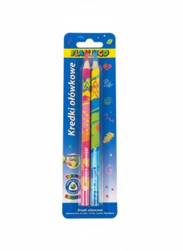 Kredki Jumbo Tęczowe 4kol Flamingo