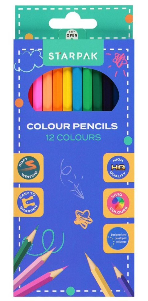 Kredki ołówkowe 12 kol. Starpak (533619) Starpak
