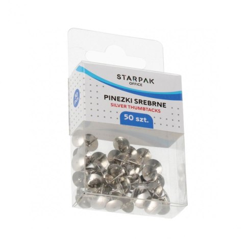 Pinezki kolor: srebrny 50 szt Starpak (559660) Starpak