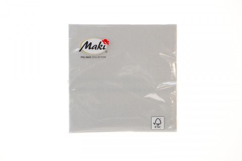 Serwetki srebrny celuloza [mm:] 330x330 Pol-mak Pol-mak