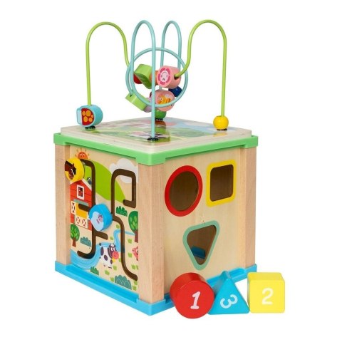 Sorter Drewniana kostka aktywizująca 5w1. Smily Play (SPW84950) Smily Play