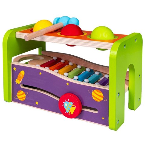 Zabawka edukacyjna Przybijanka drewniana z cymbałkami Smily Play (SPW83694) Smily Play
