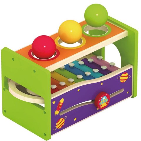 Zabawka edukacyjna Przybijanka drewniana z cymbałkami Smily Play (SPW83694) Smily Play