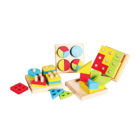 Zabawka edukacyjna drewniana inteligencja 4w1 Smily Play (AC7620 AN01) Smily Play