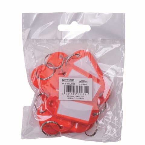 Zawieszka Na Klucze czerwone Office Products (19115212-04) Office Products