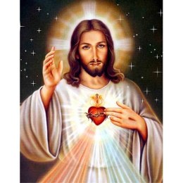 Zestaw kreatywny Diamentowa mozaika Jezus serce 30x40cm Norimpex (NO-1006539) Norimpex