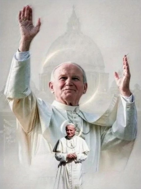 Zestaw kreatywny Diamentowa mozaika an Paweł II Papież Watykan 40x30cm Norimpex (NO-2003027) Norimpex