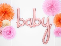 Balon foliowy Baby, różowe złoto, 73,5x75,5cm 30cal Partydeco (FB42M-019R) Partydeco