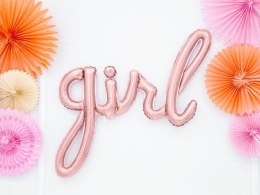 Balon foliowy Girl, różowe złoto, 77x70cm 27cal Partydeco (FB43M-019R) Partydeco