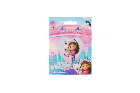 Balon foliowy serce Koci Domek Gabi 14cal Partydeco (FB316) Partydeco