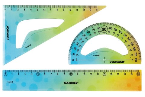 Komplet geometryczny 3 el. Flamingo (FLKR972402) Flamingo