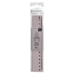 Linijka ACADEMY KOLOROWA 15cm Interdruk