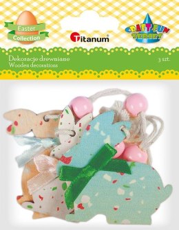 Ozdoba drewniana Craft-Fun Series drewniane króliczki zawieszki Titanum (22BR1001) Titanum