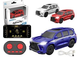 Samochód 1:64 na radio, metalowe, 8 funkcji, napęd 4x4, driftujące, kabel USB Adar (632509) Adar