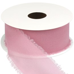 Wstążka Craft-Fun Series szyfonowa strzępiona 40x10 [mm x m] różowa ciemna Titanum (WJ40-10-081BRC) Titanum