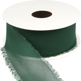 Wstążka Craft-Fun Series szyfonowa strzępiona 40x10 [mm x m] zielony butelkowy Titanum (WJ40-10-012B) Titanum