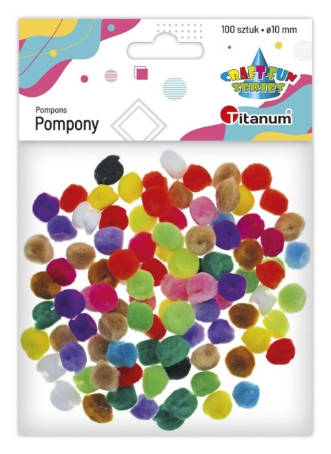 Pompony Craft-Fun Series akrylowe mix 100 szt Titanum (20TH1020-5) Titanum