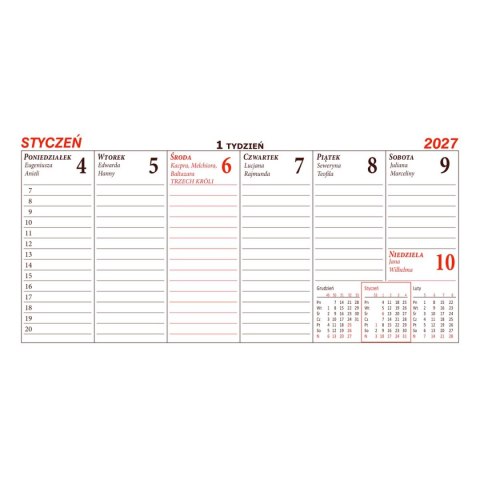 Kalendarz biurkowy EUROPA biurkowy leżący 135mm x 270mm Beskidy