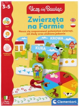 Gra edukacyjna UCZĘ SIĘ BAWIĄC ZWIERZĘTA NA FARMIE Clementoni (50433)