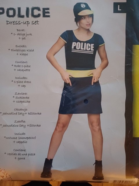 Kostium dla dorosłych, policja rozmiar L Bemag