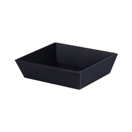 Kosz prezentowy mały z czarnej tektury z otwartą falą 21 x 17 x 7 cm 10szt Paw (GM-KC-1)