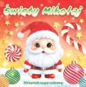 Kolorowanka Święty Mikołaj 3D
