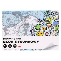 Blok rysunkowy A4 biały 80g 20k Starpak (587745)
